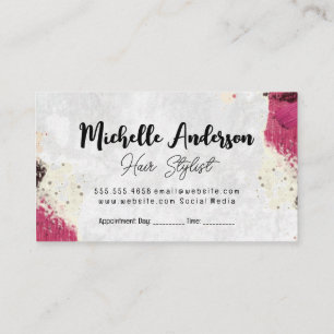Modern Artistic Beauty Appointment Card
