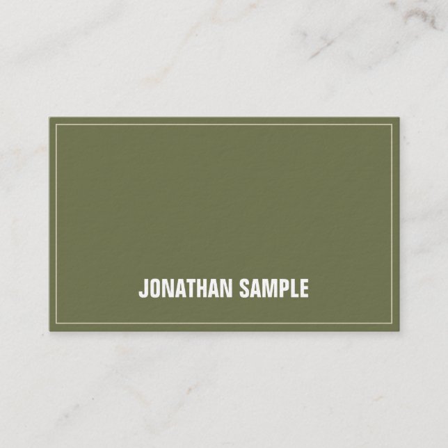 Modern Artistic Elite Design Premium Thick Luxury Business Card (Front)