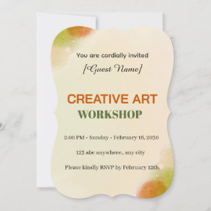 Modern Artistic Event Card Creative Art Workshop
