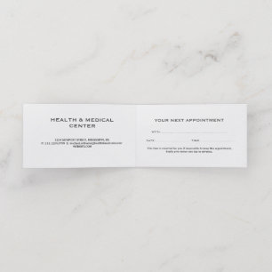 Modern Artistic Grey Black Monogram Appointment Card