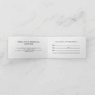 Modern Artistic Grey Black Monogram Appointment Card