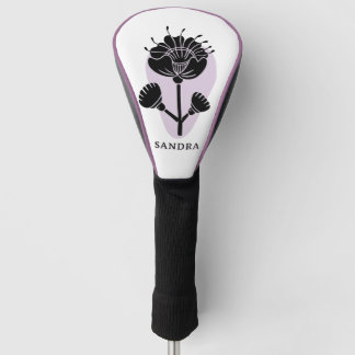 Modern Artistic Personalized Floral  Golf Head Cover