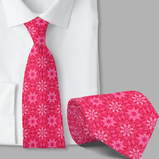 Modern Artistic Pink Pattern Necktie (Creator Uploaded)