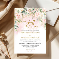 Modern artistic script soft pink roses we still do