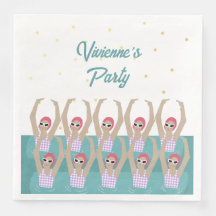 Modern Artistic Swimmers Swimming Birthday Party