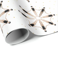 Modern Artistic Synchronised Swimmers Gold Dots  