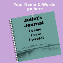 Modern Artistic Teal Mountain and Sea Fun Words