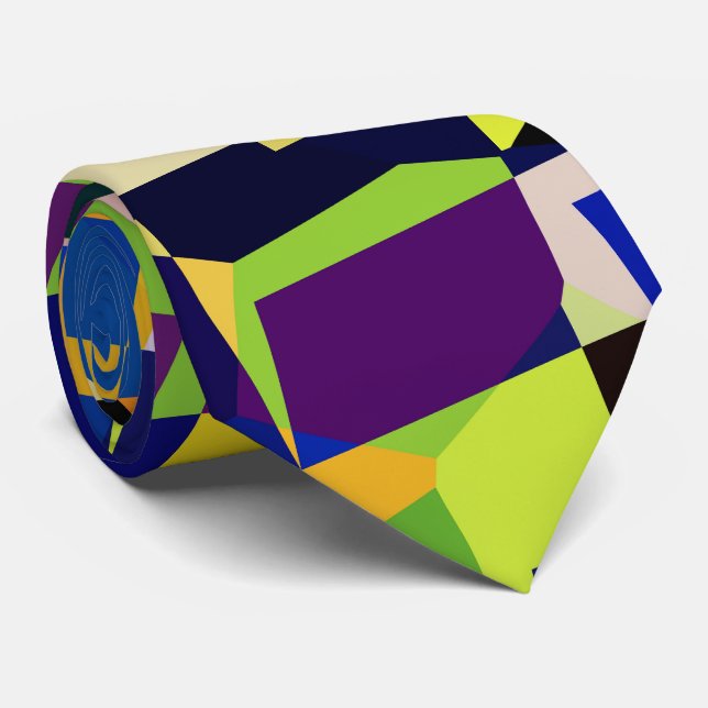 Modern Artistic Terrazzo Style Pattern Tie (Rolled)