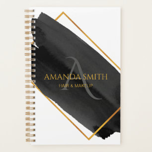 Modern Artistic Watercolor and Gold Planner