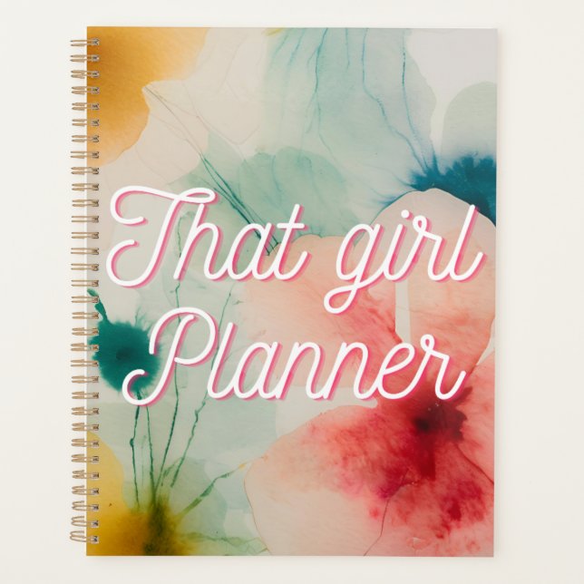 Modern Artistic Watercolor Daily Organiser (Front)