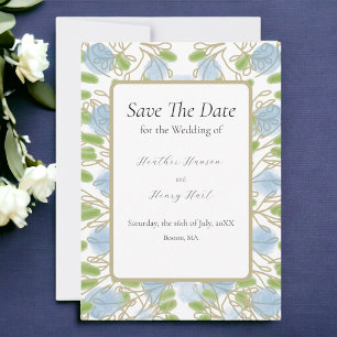 Modern Artistic Watercolor Wedding Save The Date
