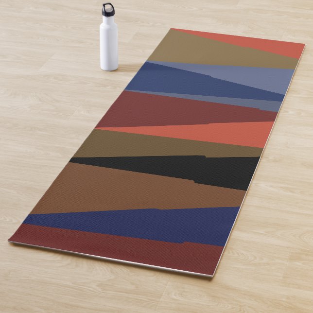 Modern ascending asymmetrical triangle pattern  yoga mat (In Situ)
