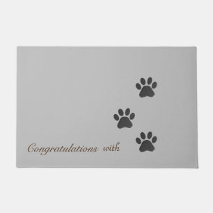 Modern ashes abstract with grey custom doormat