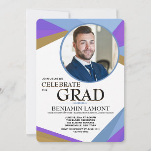Modern Aspect Photo Graduation Invitation