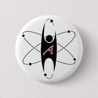 Modern Atheism logo button, round 6 Cm Round Badge