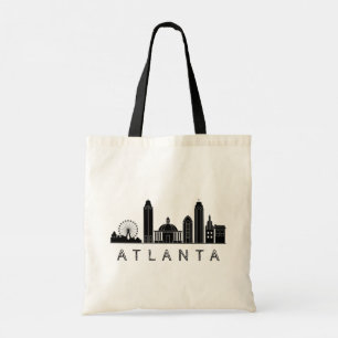 Modern Atlanta Georgia Stylised Skyline Tote Bag