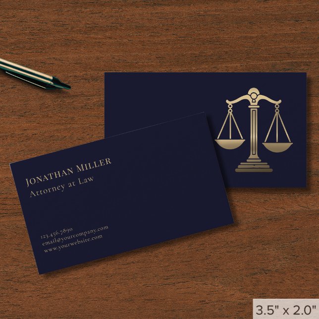 Modern Attorney at Law Business Card (Creator Uploaded)