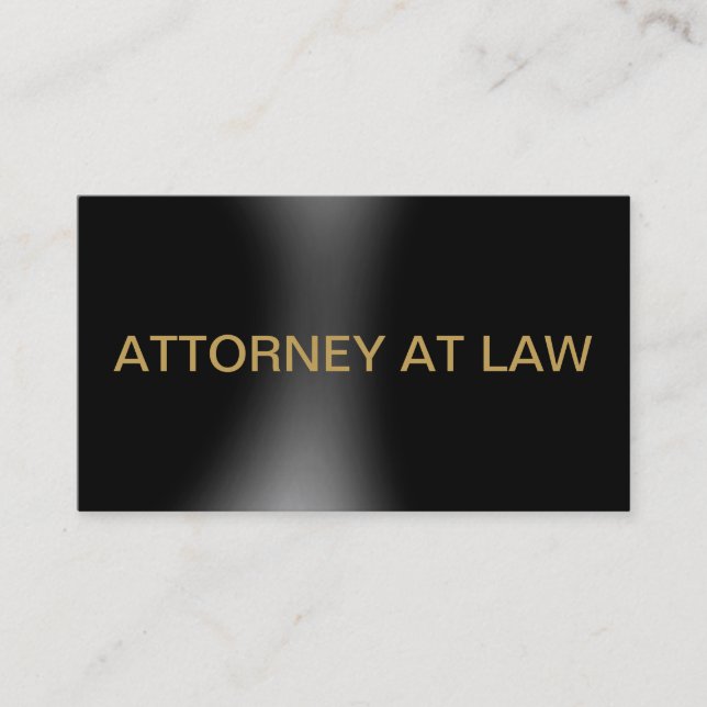 Modern Attorney at Law Professional Business Card (Front)