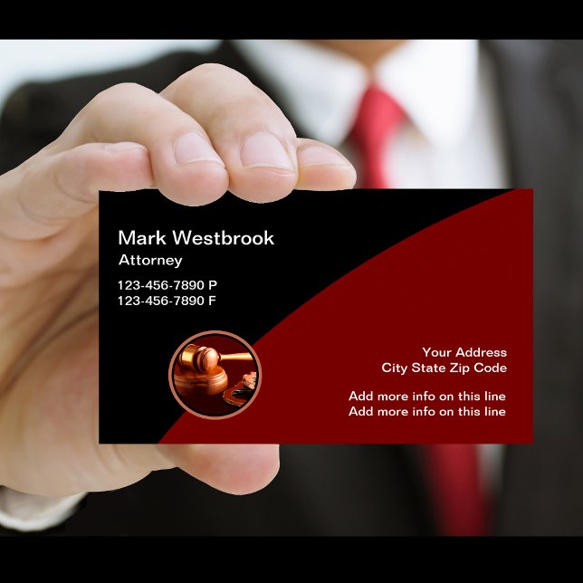 Modern Attorney Court Theme Business Card (Creator Uploaded)