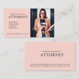 Modern Attorney Photo Professional Business Card