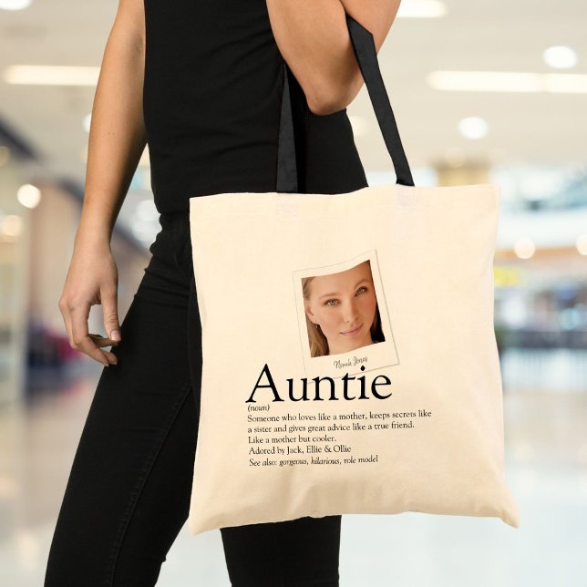 Modern Aunt Auntie Definition Photo Tote Bag (Modern Aunt Auntie Definition Photo Tote Bag)