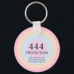 Modern Aura Angel Numbers Numerology 444      Key Ring<br><div class="desc">Relaxing spiritual ombre design,  featuring angel numbers 444,  a number,  that symbolises that you are protected by Universe and your spiritual guides,  no matter hardship you may face.</div>