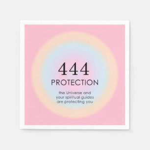 Modern Aura Angel Numbers Numerology 444 Napkin