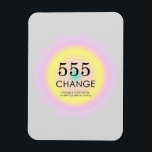 Modern Aura Angel Numbers Numerology 555 Meaning   Magnet<br><div class="desc">Relaxing spiritual ombre design,  featuring angel numbers 555,  a number,  that symbolises the change and transitions in your life. Angel numbers 5555 gradient poster with meaning and number explanation. Angel numbers gifts.</div>