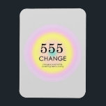 Modern Aura Angel Numbers Numerology 555 Meaning   Magnet<br><div class="desc">Relaxing spiritual ombre design,  featuring angel numbers 555,  a number,  that symbolises the change and transitions in your life. Angel numbers 5555 gradient poster with meaning and number explanation. Angel numbers gifts.</div>
