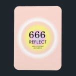 Modern Aura Angel Numbers Numerology 666 Meaning   Magnet<br><div class="desc">Relaxing spiritual ombre design,  featuring angel numbers 666,  a number,  that encourages you to take a step back,  and reflect if things you are doing are aligned with your higher spiritual truth. Angel numbers 6666 gradient poster with meaning and number explanation. Angel numbers gifts.</div>