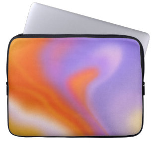 Modern aura colourful gradient typography laptop sleeve