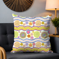 Modern Australian Watercolor Tribal Pattern Yellow