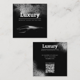 Modern Auto Detailing Car Cleaning Wash Automotive Square Business Card