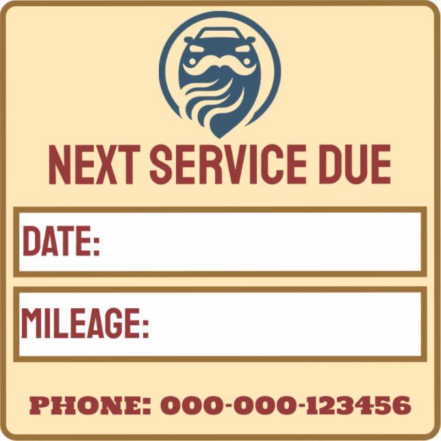 Modern Auto Service Reminder (Front)