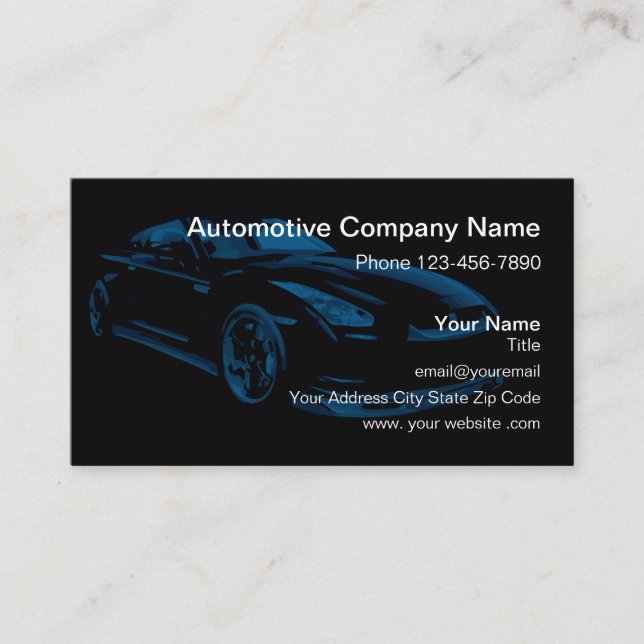 Modern Automotive Business Card (Front)