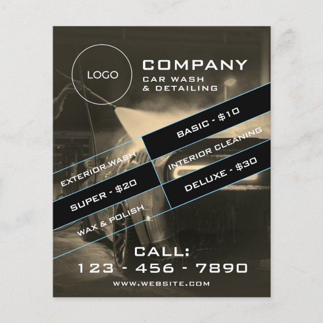 Modern automotive cleaning  flyer (Front)