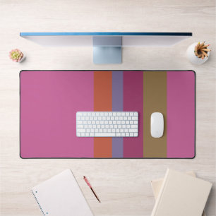Modern Autumn Colors Striped Decorative  Desk Mat