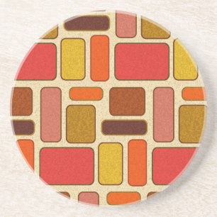 Modern Autumn Colour Pattern Coaster