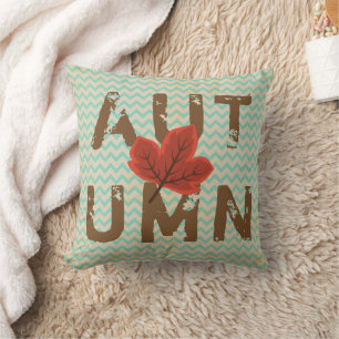 Modern Autumn Distressed Cushion