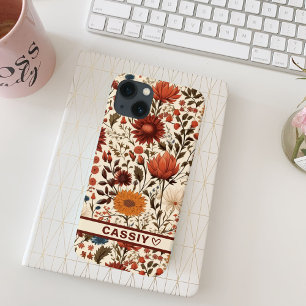 Modern Autumn Fall Botanical Floral iPhone 13 Case