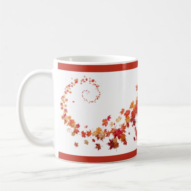 Modern Autumn Foliage Coffee Mug (Left)