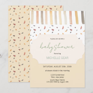 Modern Autumn Pastel Colours Pattern Invitation