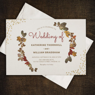 Modern Autumnal Wedding Invitations