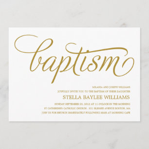 MODERN BABY BAPTISM INVITATION