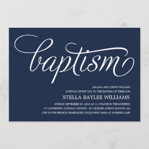 MODERN BABY   BAPTISM INVITATION