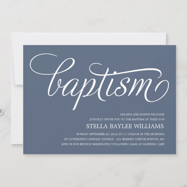 MODERN BABY | BAPTISM INVITATION (Front)