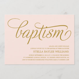 MODERN BABY BAPTISM INVITATION