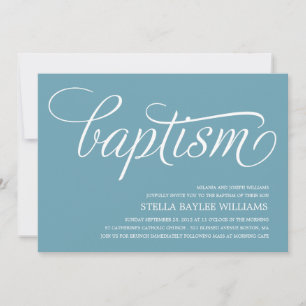 MODERN BABY BAPTISM INVITATION