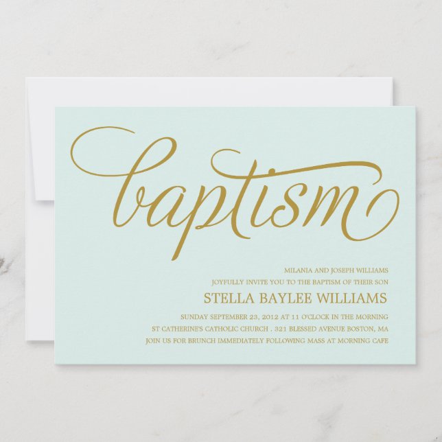 MODERN BABY | BAPTISM INVITATION (Front)