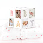 Modern Baby Block Letters Photo Grid Collage Girl Cube<br><div class="desc">Simple and modern baby block letters and photo collage birth keepsake photo cube. The design features an five photo layout to display your new baby's photos. "BABY" is displayed in modern multi-colored block letters in the grid layout. Customize with baby's name, birthdate & birth stats. The Note: colors can be...</div>